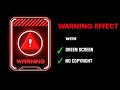Danger Warning Alert Video With Green Screen And With Sound Effect