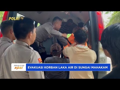 POLSEK LONG IRAM, POLRES KUTAI BARAT &amp; TIM GABUNGAN LAKUKAN EVAKUASI KORBAN LAKA AIR SUNGAI MAHAKAM