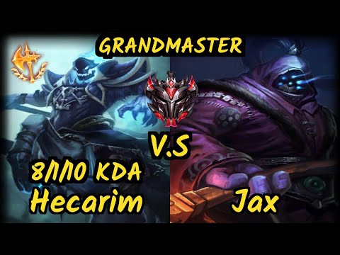 Beansu (HECARIM) vs JAX - 8/1/10 KDA TOP GAMEPLAY - EUW Ranked GRANDMASTER