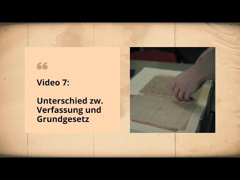 Video 7 - Vergleich Verfassung und Grundgesetz - Omi Mottes Geschichtswissen übers Kaiserreich