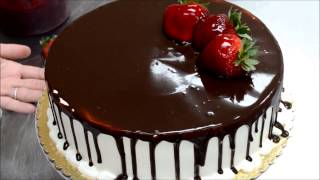 How to Make Birthday Cake - Less then 2min Fruit and Chololate Design Birthday Cake