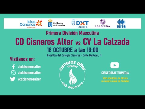 2021-10-16 PRIMERA DIVISION MAS: Cisneros Alter Voleibol - CV La Calzada