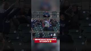 Come for the bat flip, stay for the fan catch ????