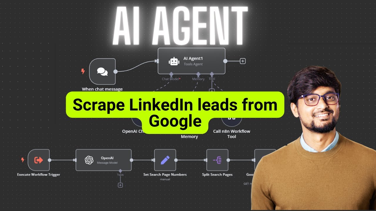 How to Scrape LinkedIn Leads from Google with AI Agents & Get Leads Directly in Google Sheets 🔥