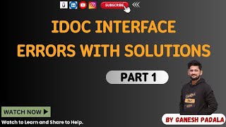 IDoc interface Errors with Solutions Part 1 by @saps4hana-scm @ganeshsapscm