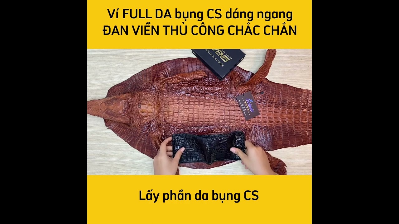 [PHIÊN BẢN ĐẶC BIỆT...] Ví full Da bụng cá sấu trong ngoài!