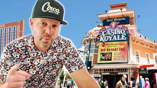 Center Strip Las Vegas with NO RESORT FEE!  #casinoroyale #vegas