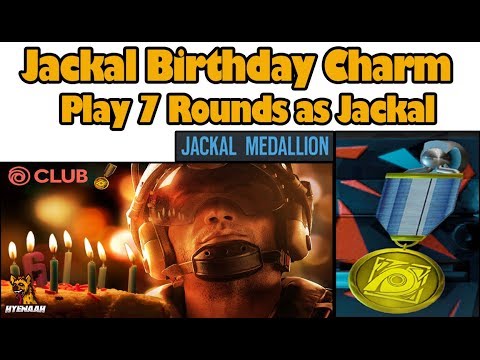 Jackal's Birthday Medallion Charm - R6 Ubisoft Club Challenge -  Rainbow Six Siege White Noise
