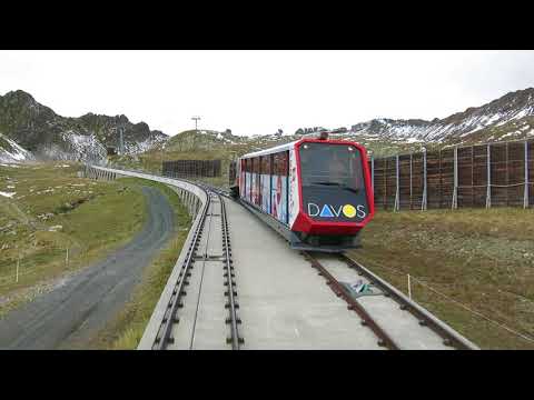 Standseilbahn 7260.02 Höhenweg - Weissfluhjoch Parsennbahn Bergfahrt - Funicular