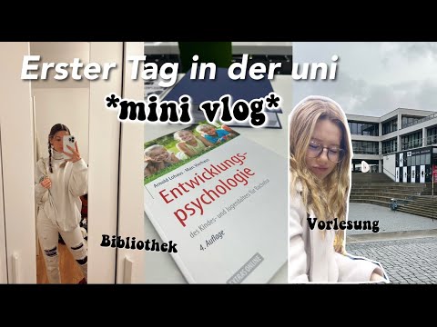 ich besuche zum ersten Mal eine Uni👩🏼‍🎓 | Vorlesung, Bibliothek, lernen | jennybelly