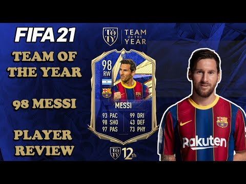 98 TEAM OF THE YEAR LIONEL MESSI PLAYER REVIEW - FIFA 21
