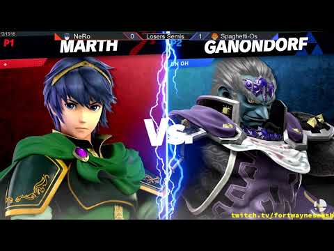FW Smash Ultimate #1 - Spaghetti-Os (Ganondorf) vs NeRo (Marth) - Losers Semis