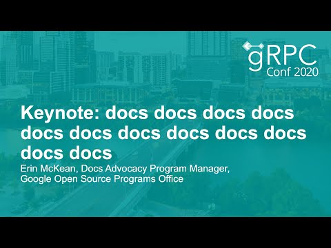 Keynote: docs docs docs - Erin McKean, Docs Advocacy Program Mgr, Google Open Source Programs Office
