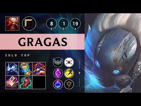 Gragas Top vs Akali: Unstoppable - KR Challenger Patch 14.22