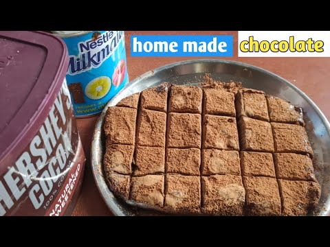 Home made chocolate/chocolate with condensed milk and cocoa powder/Latha's Kitchen