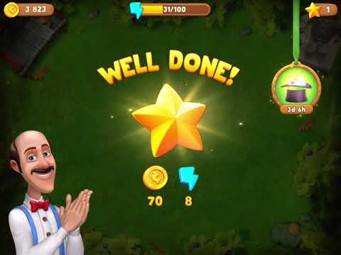 Gardenscapes Level 3329 With No Boosters - Investigation In The Park - Bonus Scene With Austin