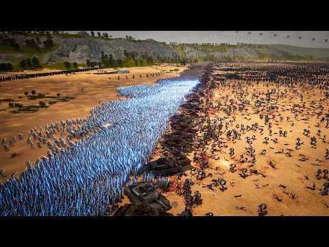 Can 624,500 JEDI & TEMPLARS Hold WW2 Beach vs 6,153,000 UNDEAD? | UEBS 2