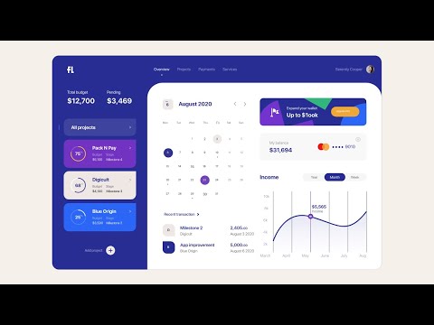 Adobe XD Tutorial Dashboard UI Design