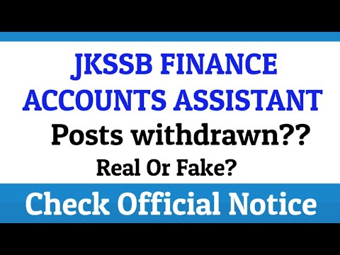 JKSSB FAA|Posts Withdrawn | Impotant Update|Real or Fake?@Career Success