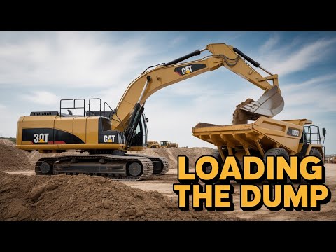 Caterpillar excavator 330 Work At Loading Dump Truck How To Loading Truck.