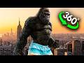 360 Video King Kong Ist In Der Stadt Riesiger Gorilla In 4K