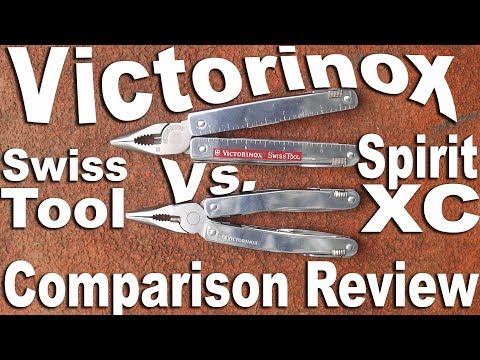 Victorinox Swisstool Spirit Review.  Comparisons to Leatherman Wave, Charge, and Surge.
