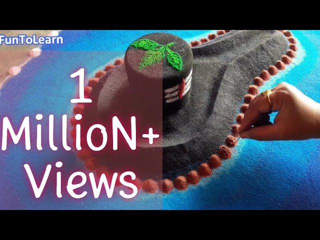 best 3d shiva rangoli design using waste rangoli by funtolearn