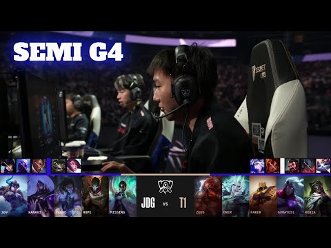 T1 vs JDG - Game 4 | Semi Finals LoL Worlds 2022 | T1 vs JD Gaming - G4 full game