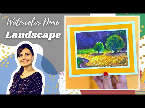 Easy Landscape Painting | Nature Watercolor Painting | Arpana's Art Room