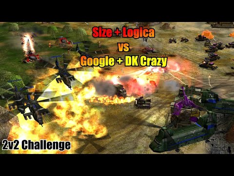 Generals Zero Hour - 2v2 Pro Challenge - Size & Logica vs Google & DK Crazy