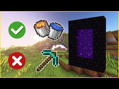Jak zrobić portal do Netheru z Lava Poola - z wody i lawy | Minecraft Speedrun