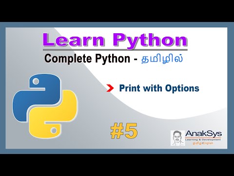 Python Print Function With Options Learn Python In Tamil Online Python Course In Tamil
