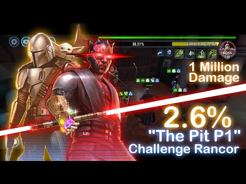 Challenge Rancor Raid - Phase 1: Maul with Mandalorian over 1 Million Damage