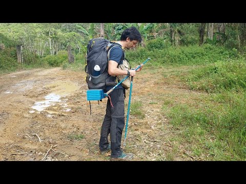 Trilha do 90 120 andando, sozinho, em 2 dias. Camping solo trekking tropical forest fauna offroad
