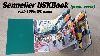 Review: Sennelier USKBook (green cover) with 100% WC paper
