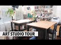 Mixed Media Artist Studio Tour Art Supply Organization