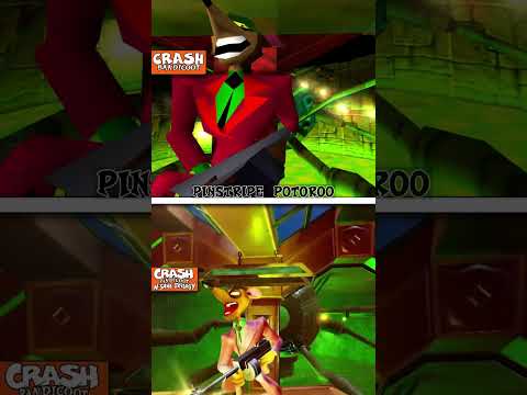 Crash Bandicoot 1 - All Bosses Comparison (Original vs N. Sane Trilogy)