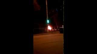 preview picture of video 'В Невинномысске на бульваре Мира сгорел автомобиль «Волга»'