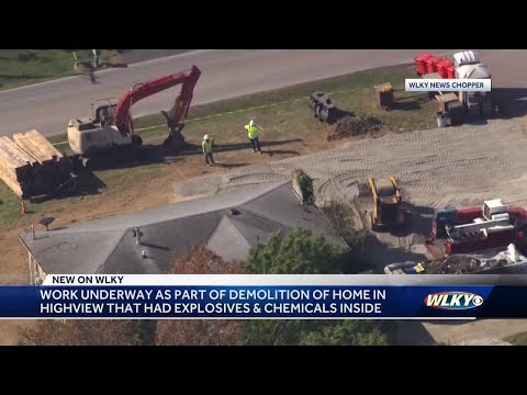 Preparation underway for demolition at Highview home where explosives found