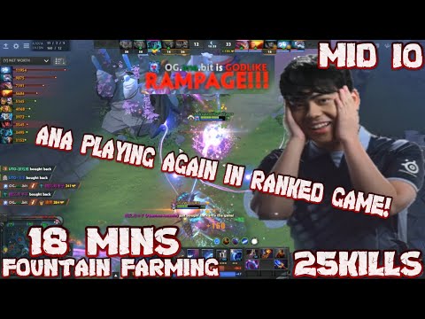 OG.ana ABUSING IO AGAIN IN RANKED GAME AFTER TI9! - DOUBLE RAMPAGE - AUG 29, 2019 DOTA 2