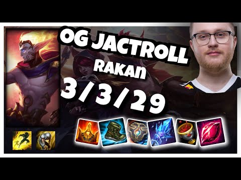OG Jactroll Rakan SUPPORT (3/3/29) vs SETT Gameplay Replay - Patch 10.20