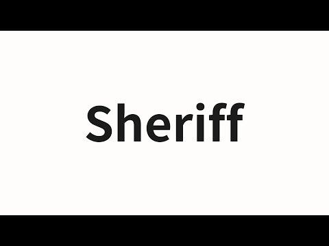 How to pronounce Sheriff | Sheriff (Sheriff in Chinese)