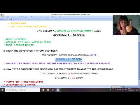 Paraphrasing Exercise (Key Word Transformation)