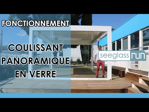 Présentation du coulissant panoramique en verre Seeglass RUN par Glass Systems.