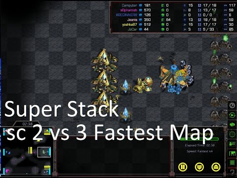 Starcraft Broodwar Remastered - 2 v 3 Fastest Map Stack Killing
