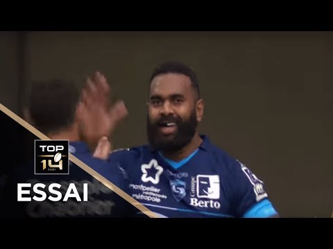 TOP 14 - Essai Timoci NAGUSA (MHR) - Montpellier - Agen - J21 - Saison 2018/2019
