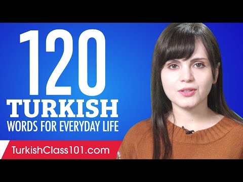 120 Turkish Words for Everyday Life - Basic Vocabulary #6