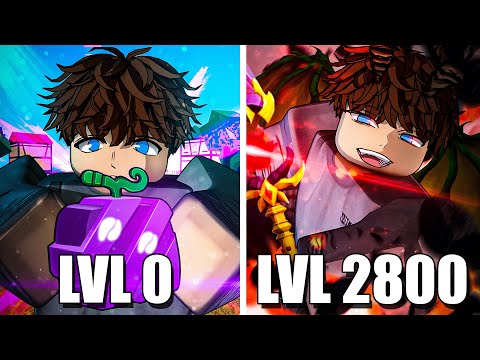 From Lvl 1 to Max 2800 collecting EVERYTHING in Blox Fruits (Movie)