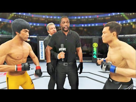 Bruce Lee vs Korean Zombie Full Fight - UFC 4 Simulation