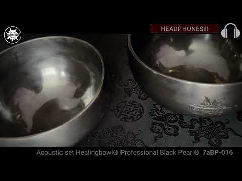 Акустический набор 7 поющих чаш Healingbowl® Professional Black Pearl® 12.8 - 17.8 см - видео